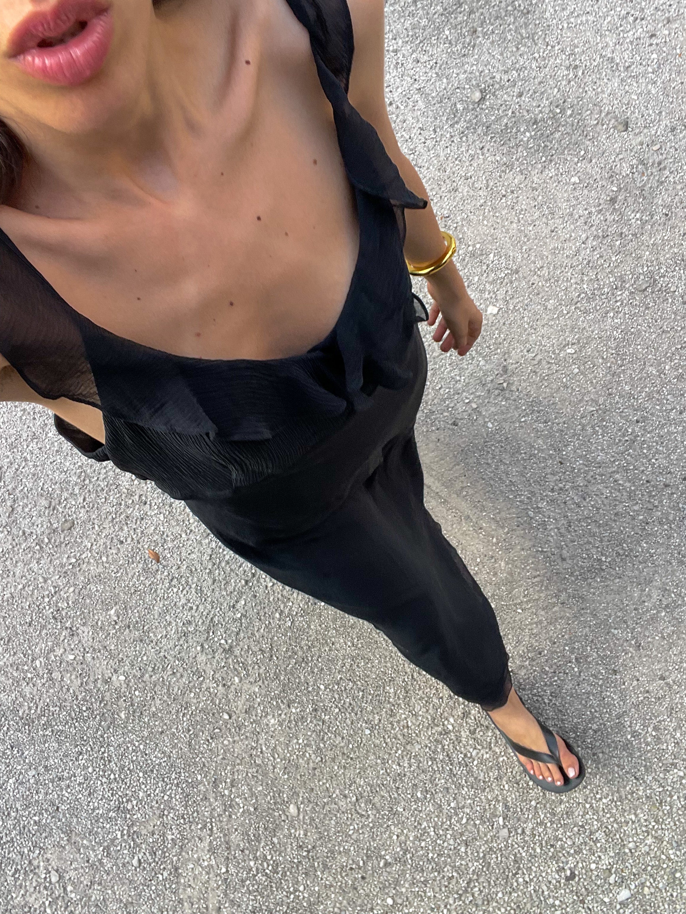 Silk black dress
