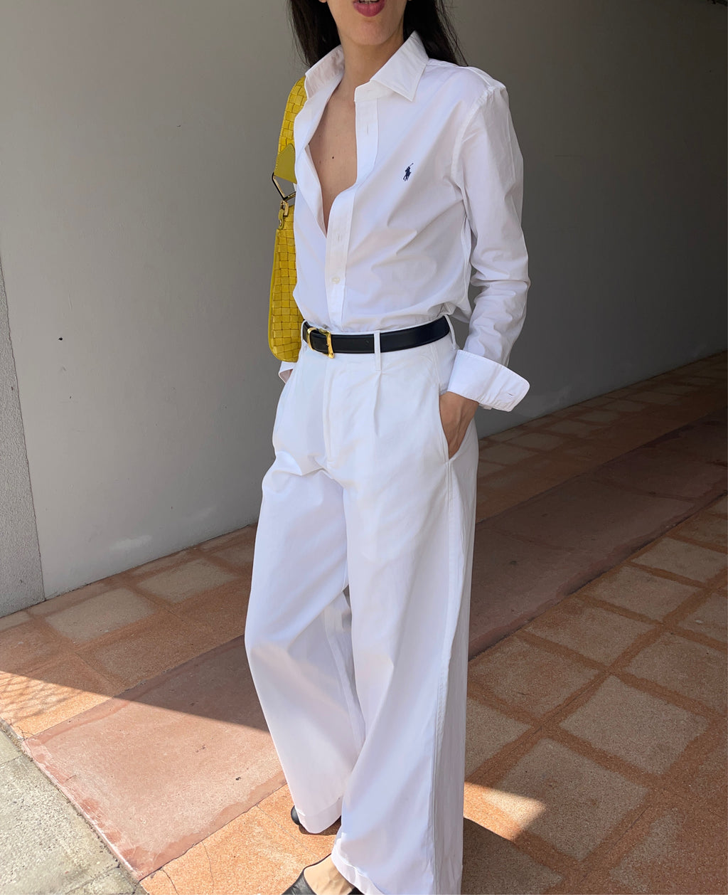 100 cotton white pants