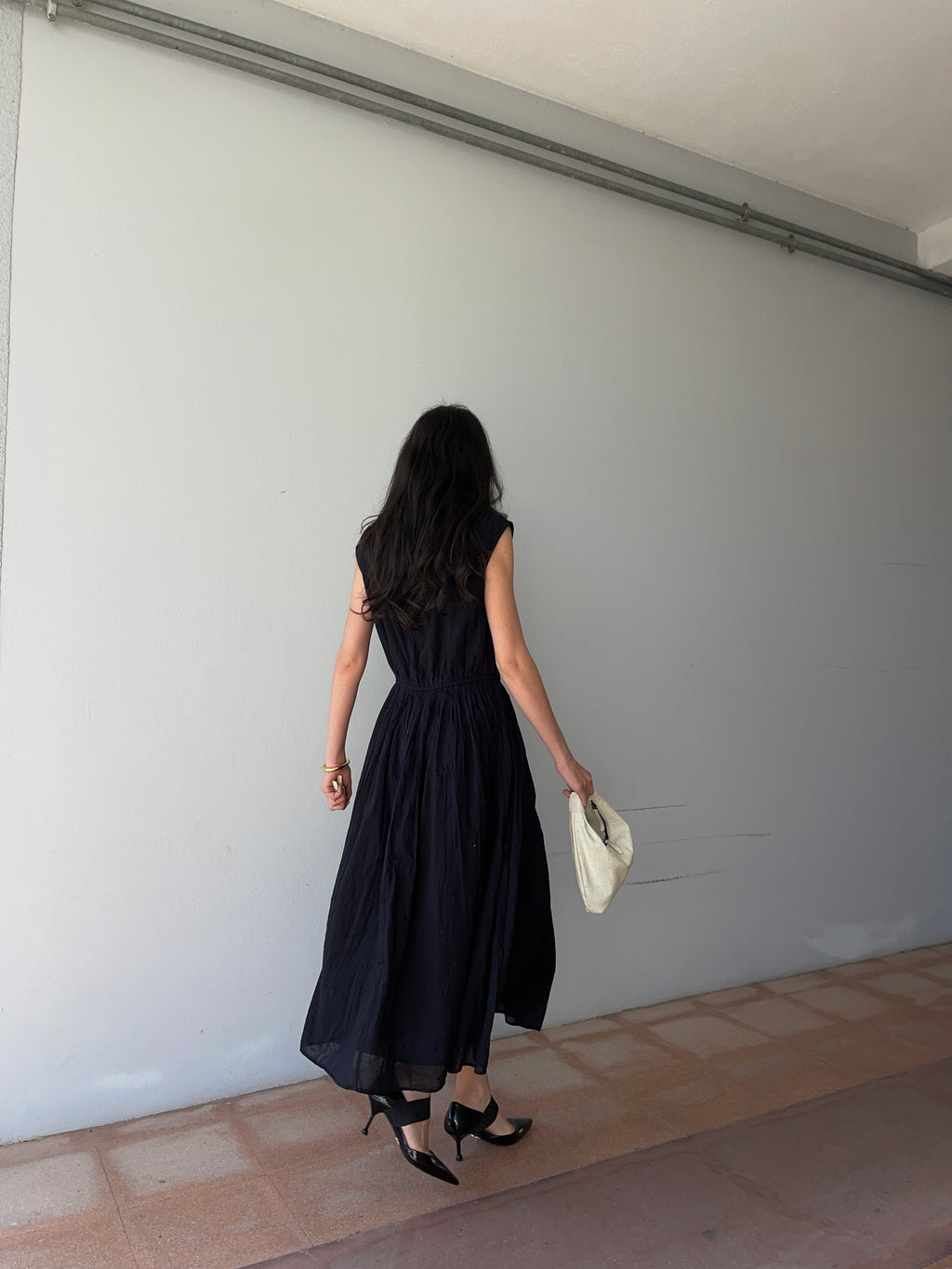 Black cotton dress