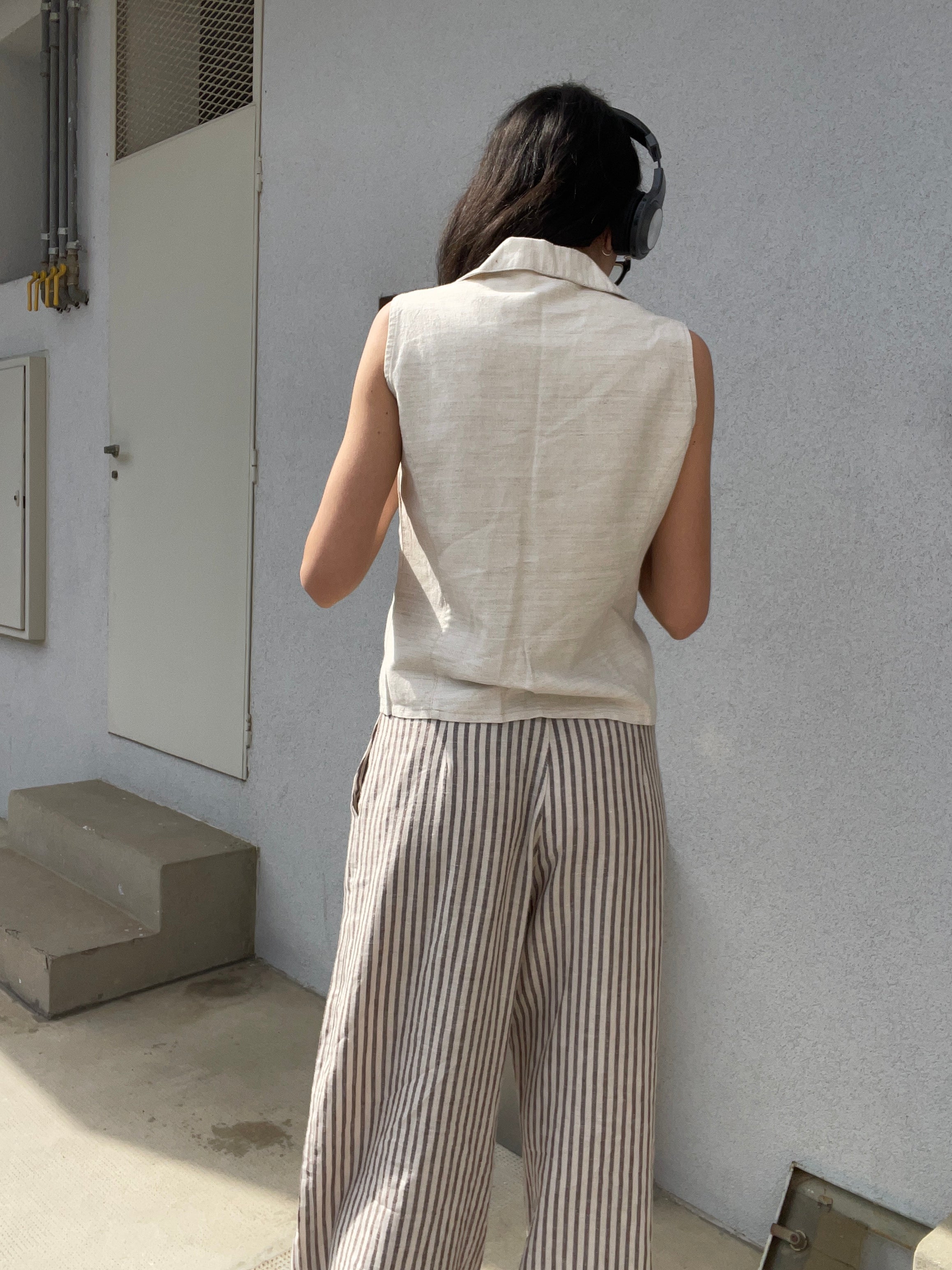 linen striped dreamy pants 🥲