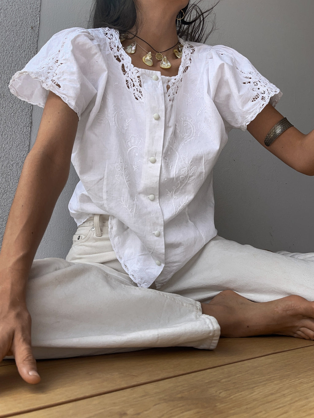 Cotton romantic shirt