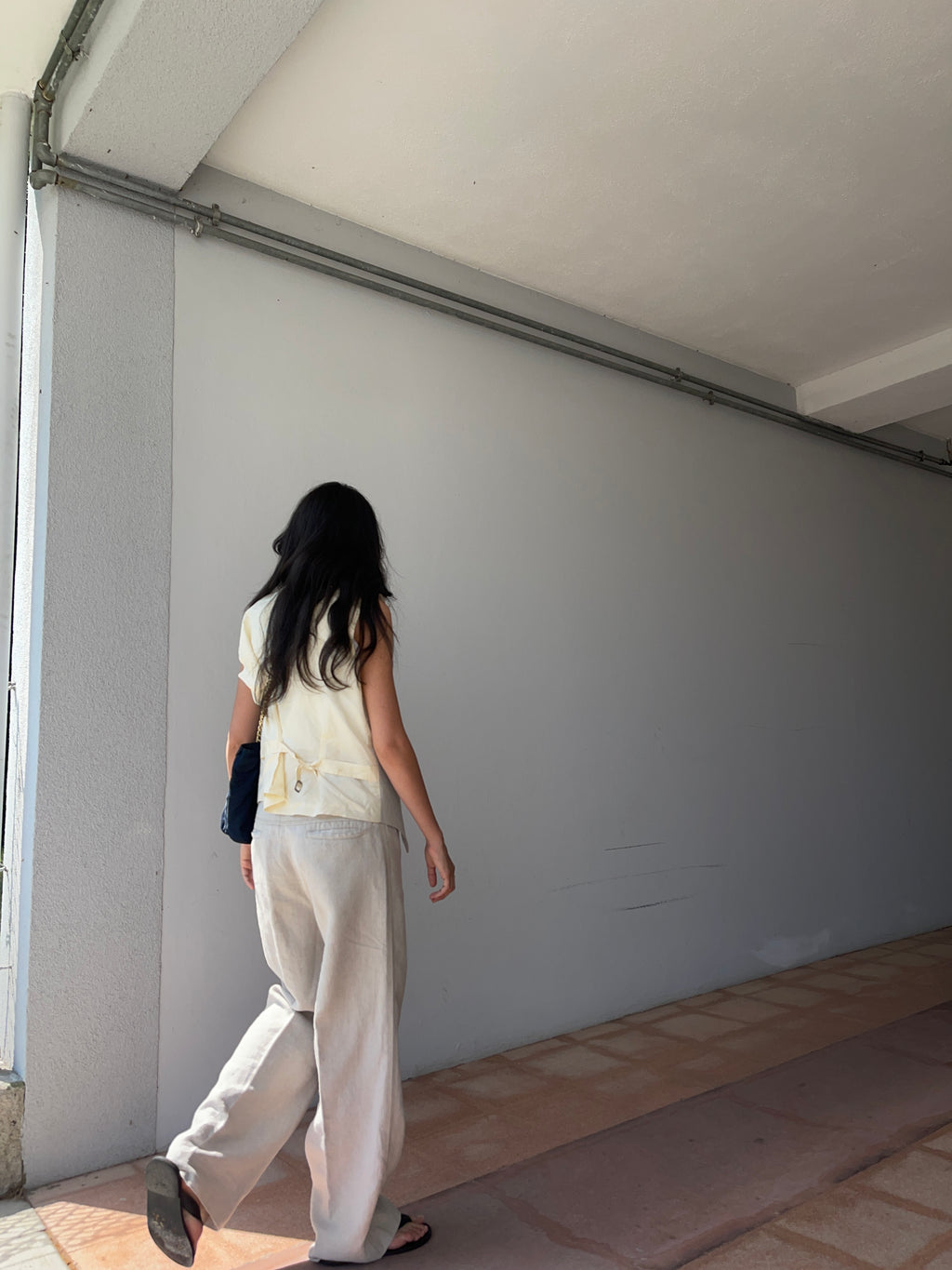100 linen thick pants