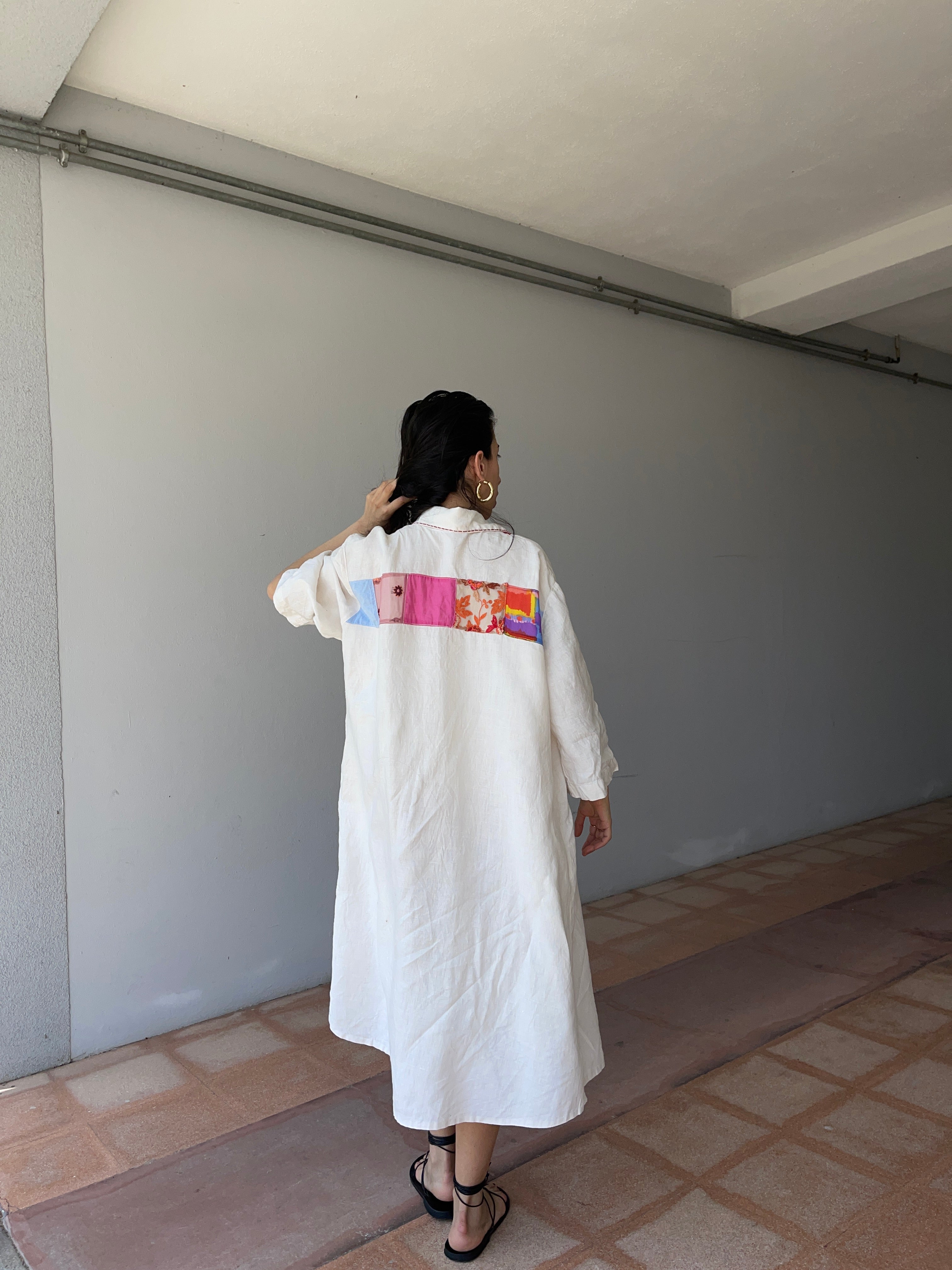 Linen maxi shirt