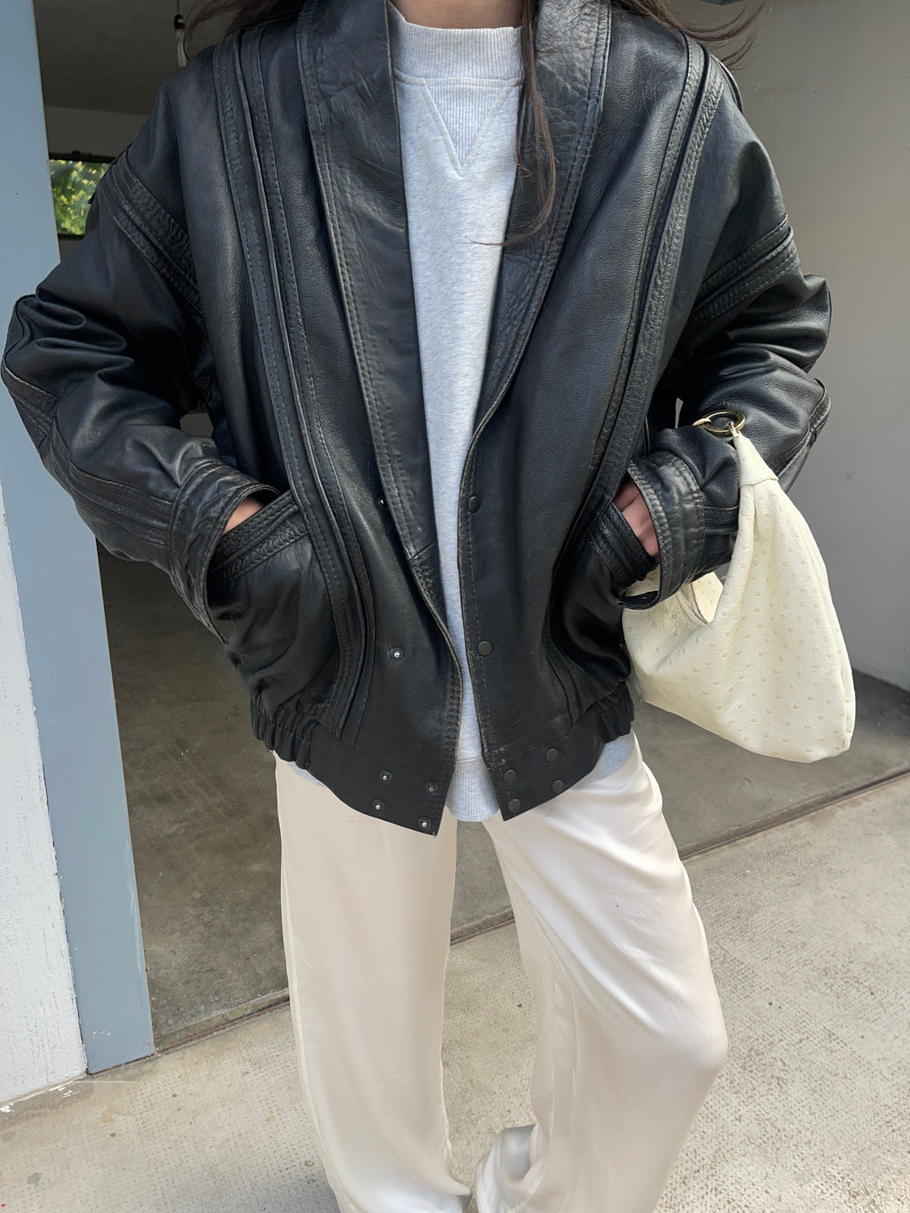 Black bomber jacket