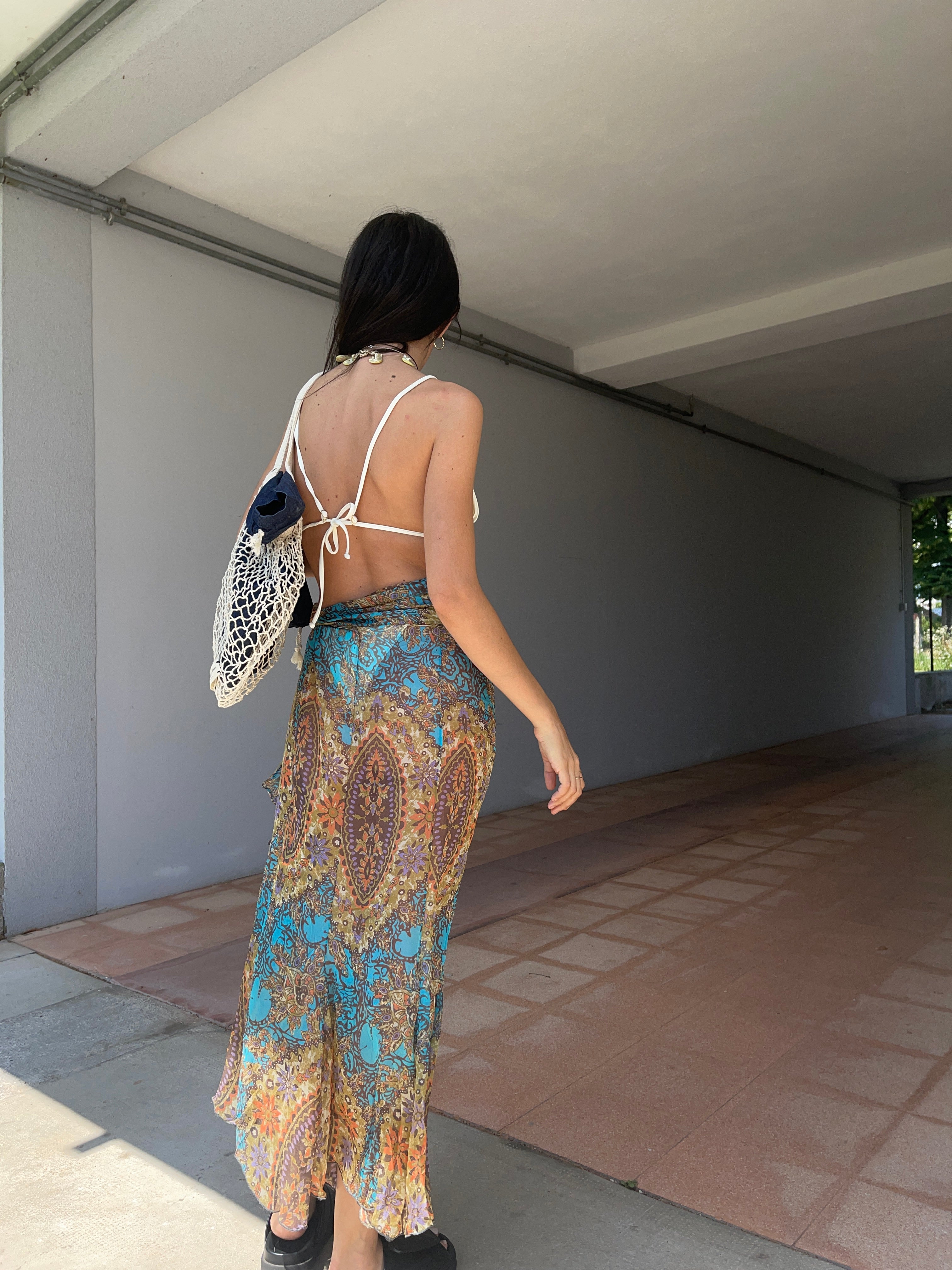 100 silk pareo skirt
