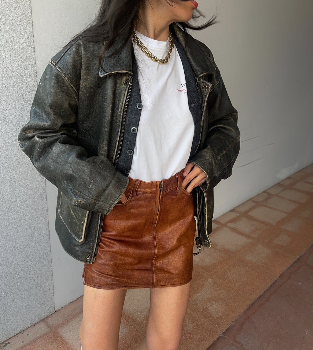 Leather skirt