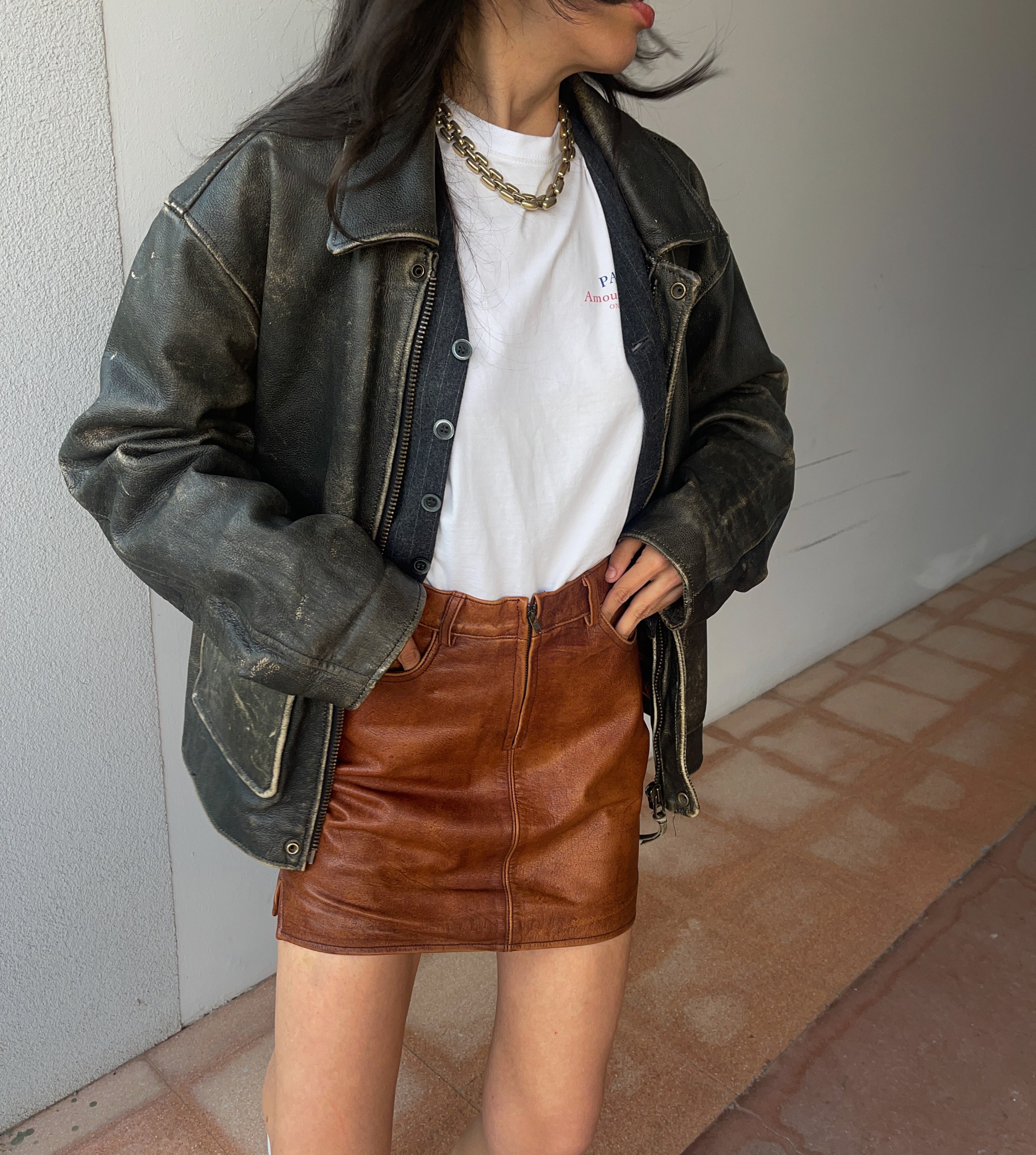 Leather skirt