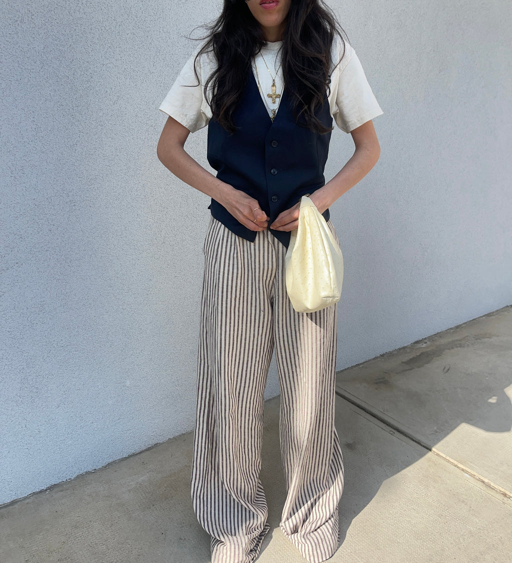 linen striped dreamy pants 🥲