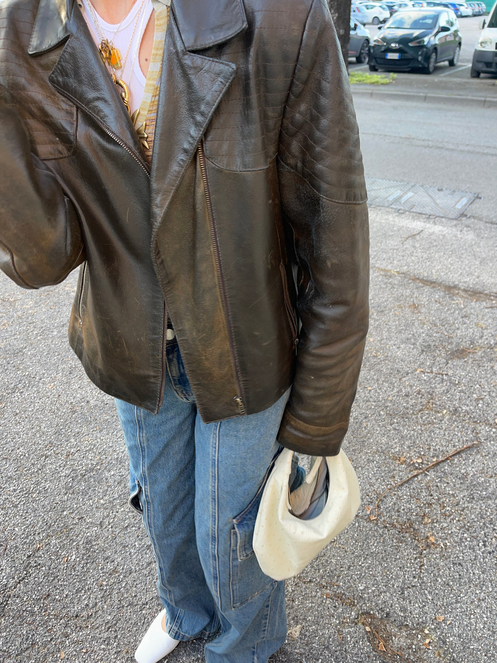 Leather chiodo