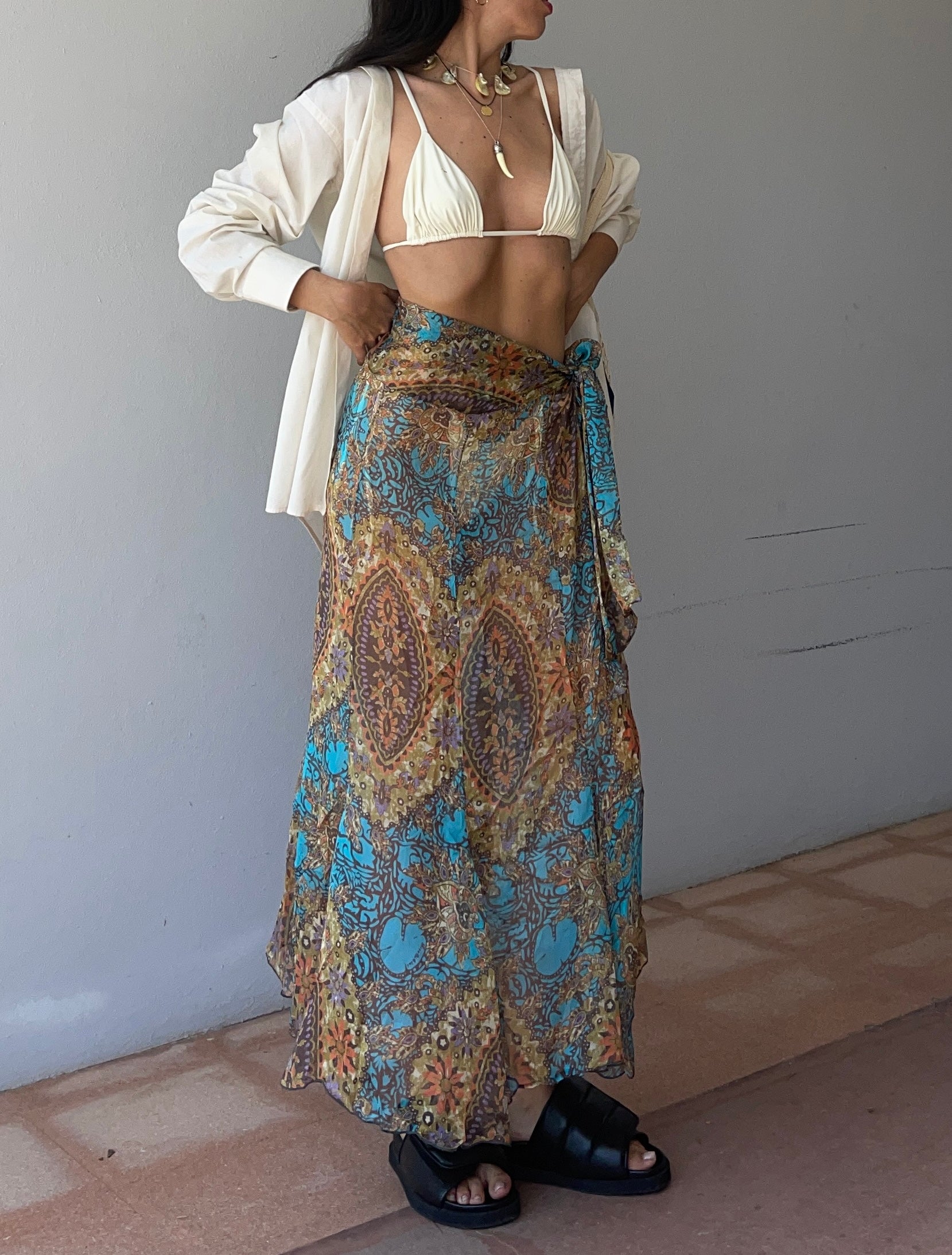 100 silk pareo skirt