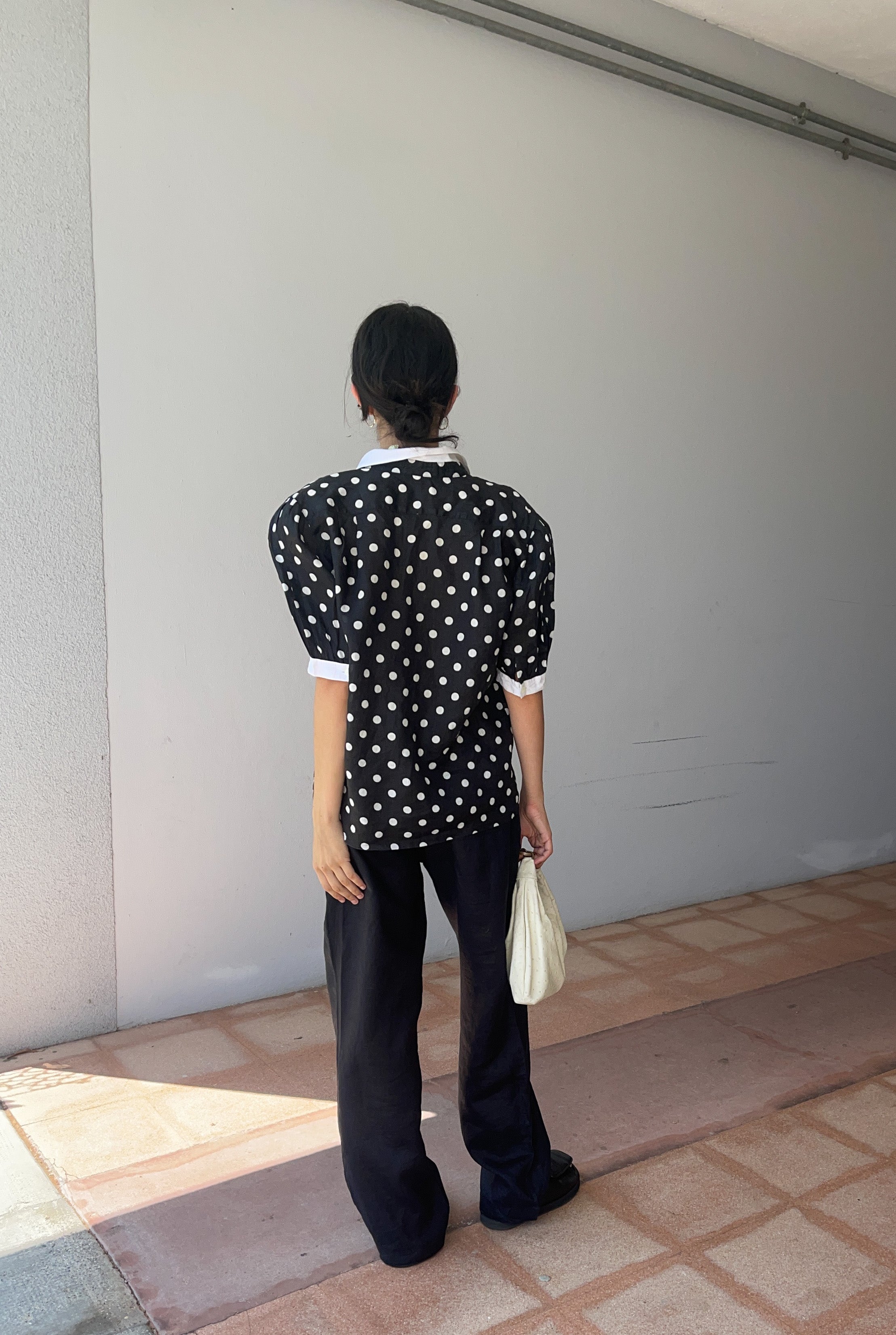 100 linen pois  shirt