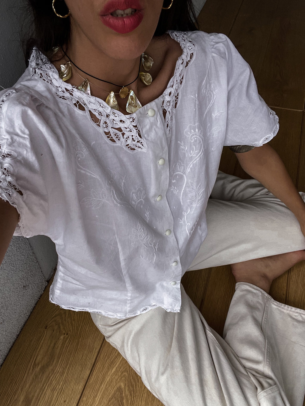 Cotton romantic shirt