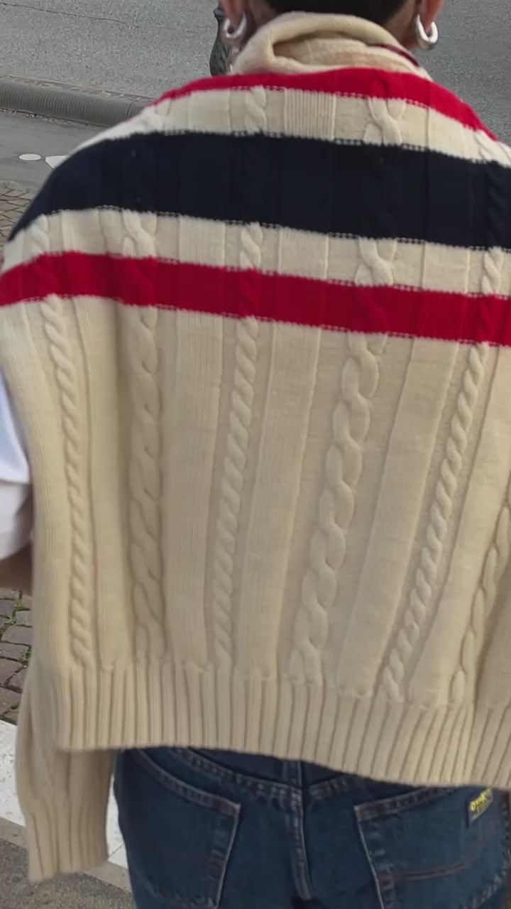 Striped wool jumper