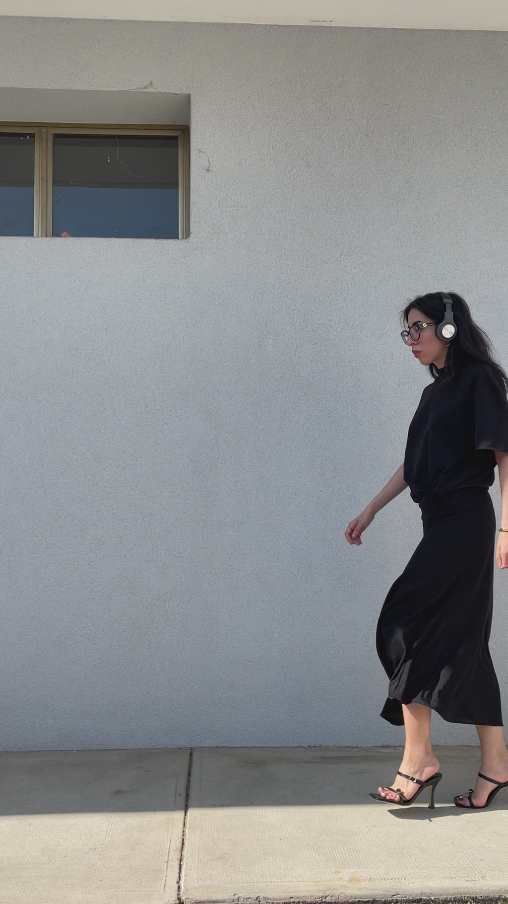Black  asymmetric skirt