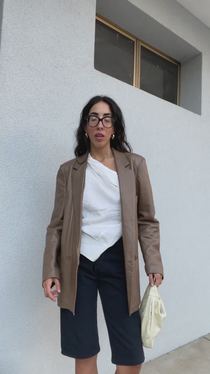 Leather blazer