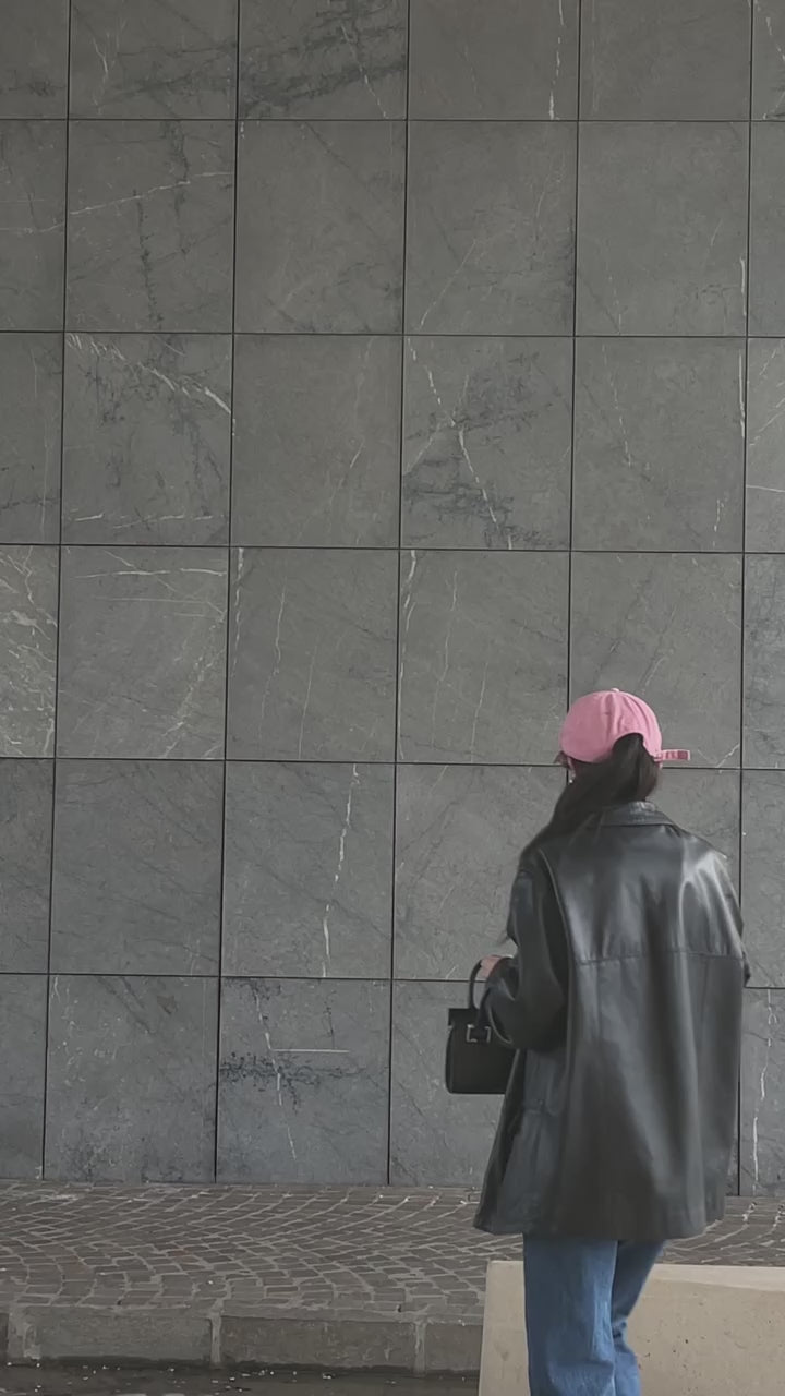 minimal 90s leather jacket