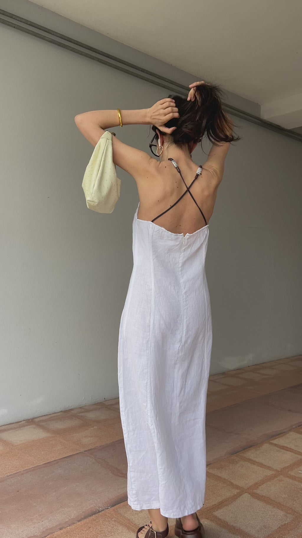 Linen vintage dress