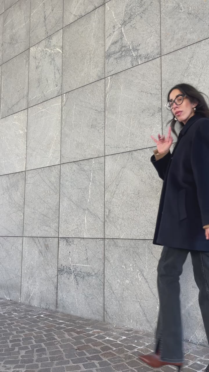 CINIZIA ROCCA 100 cashmere blue coat
