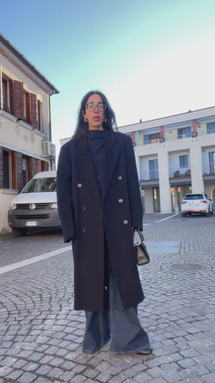 MAXI blue man coat