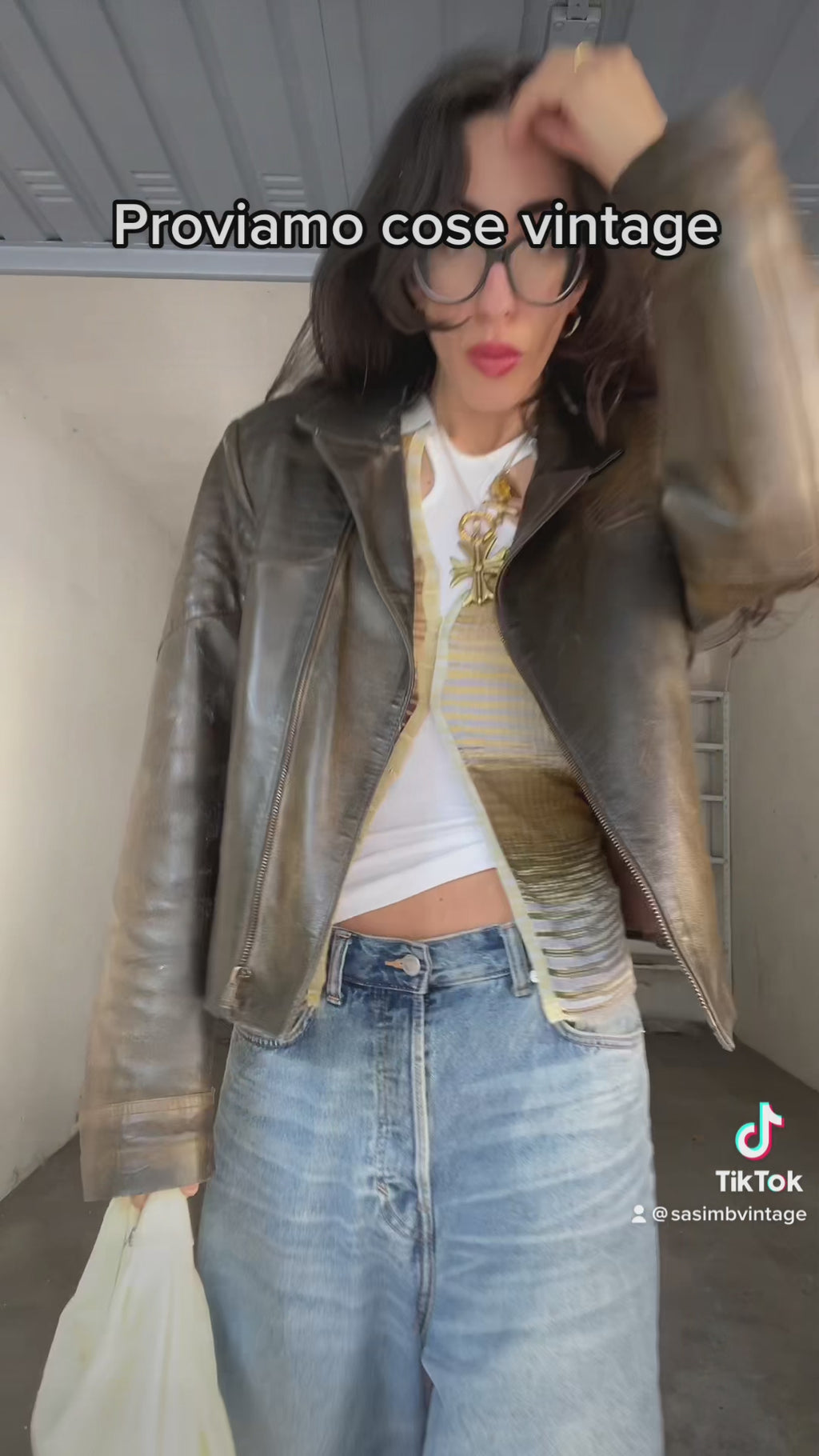 Leather chiodo