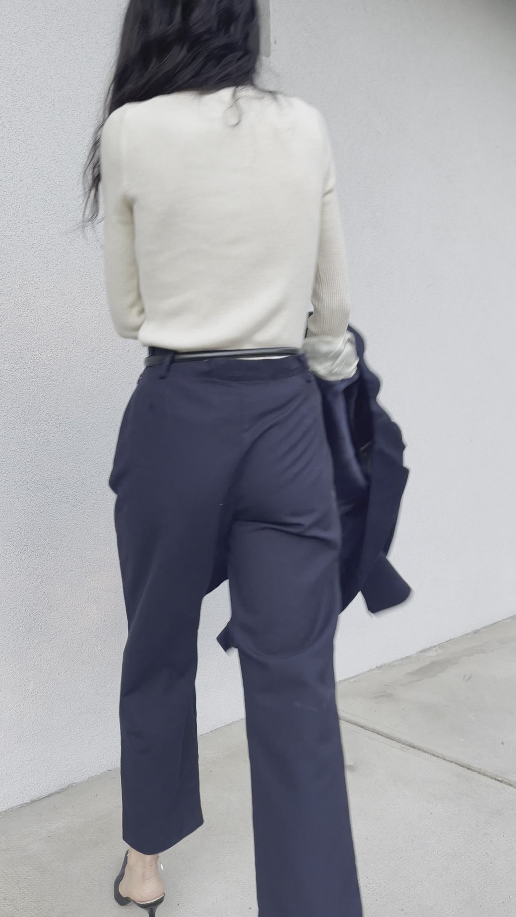 Pantalone blu  100 lana
