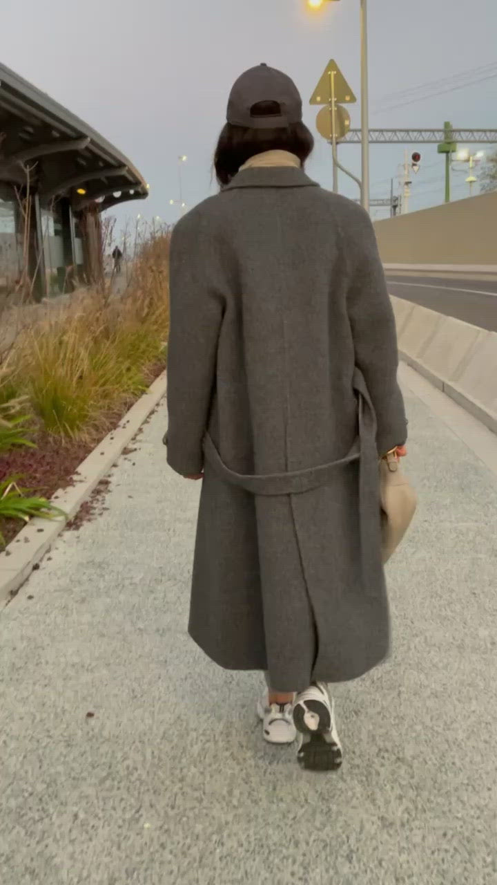 Cappotto grigio alpaca wool