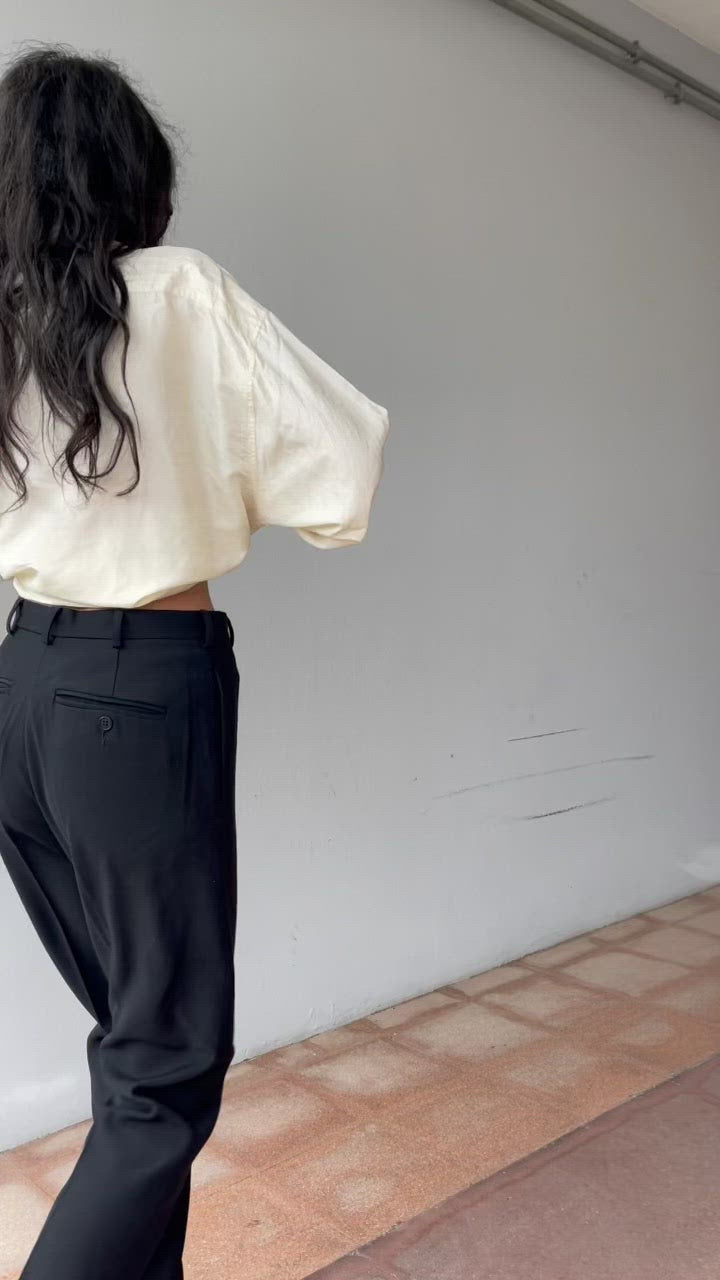Moschino black wool trousers