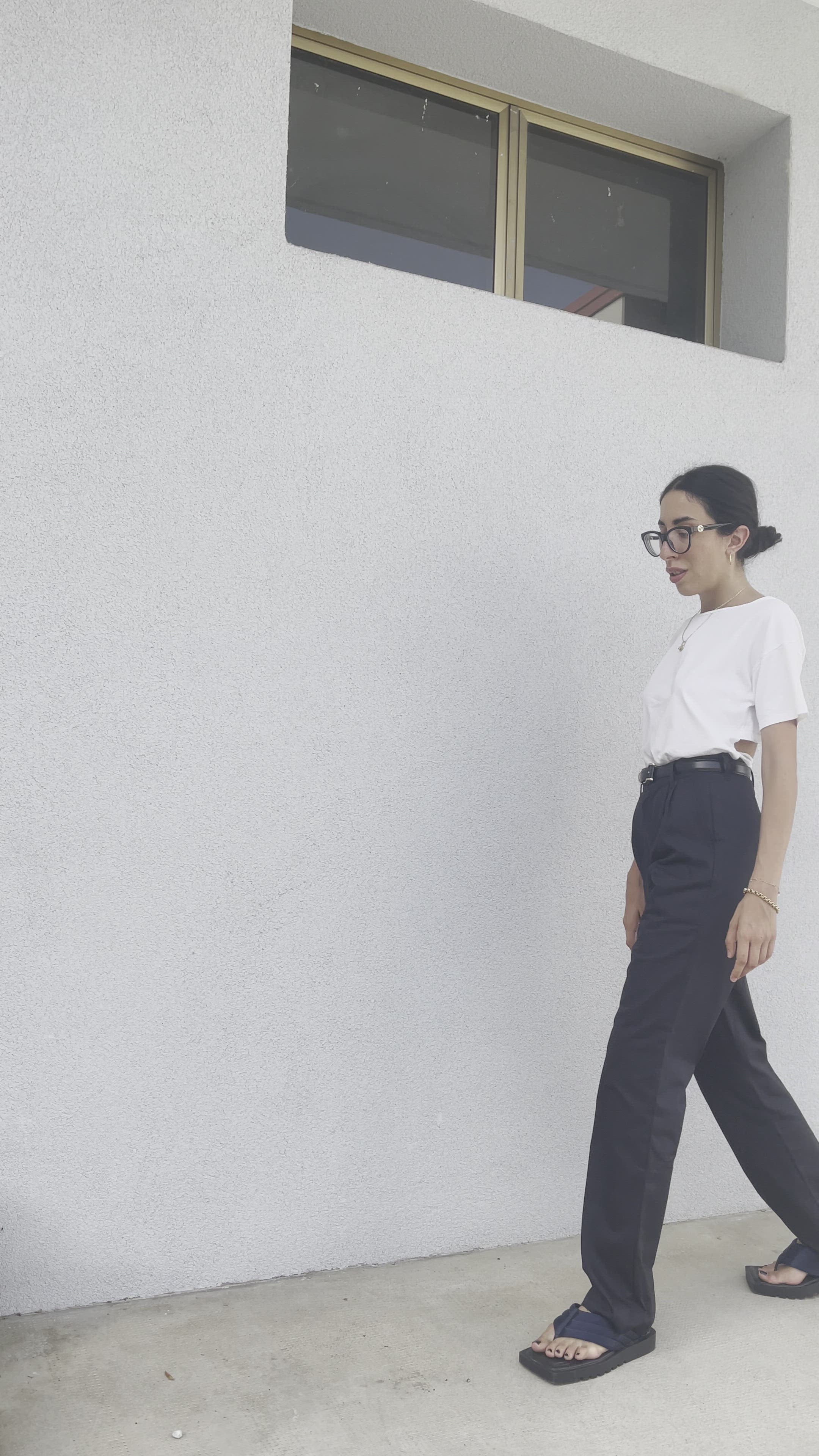 Cotton black pants