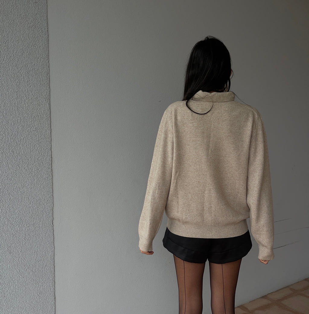 Polo cashmere blend beige*