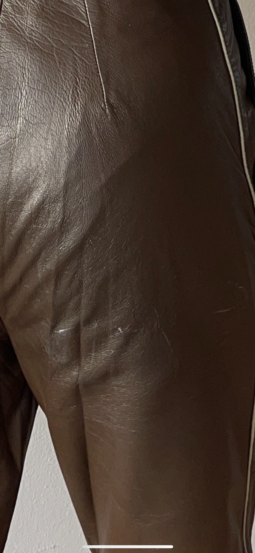 100 leather brown chocolate trousers