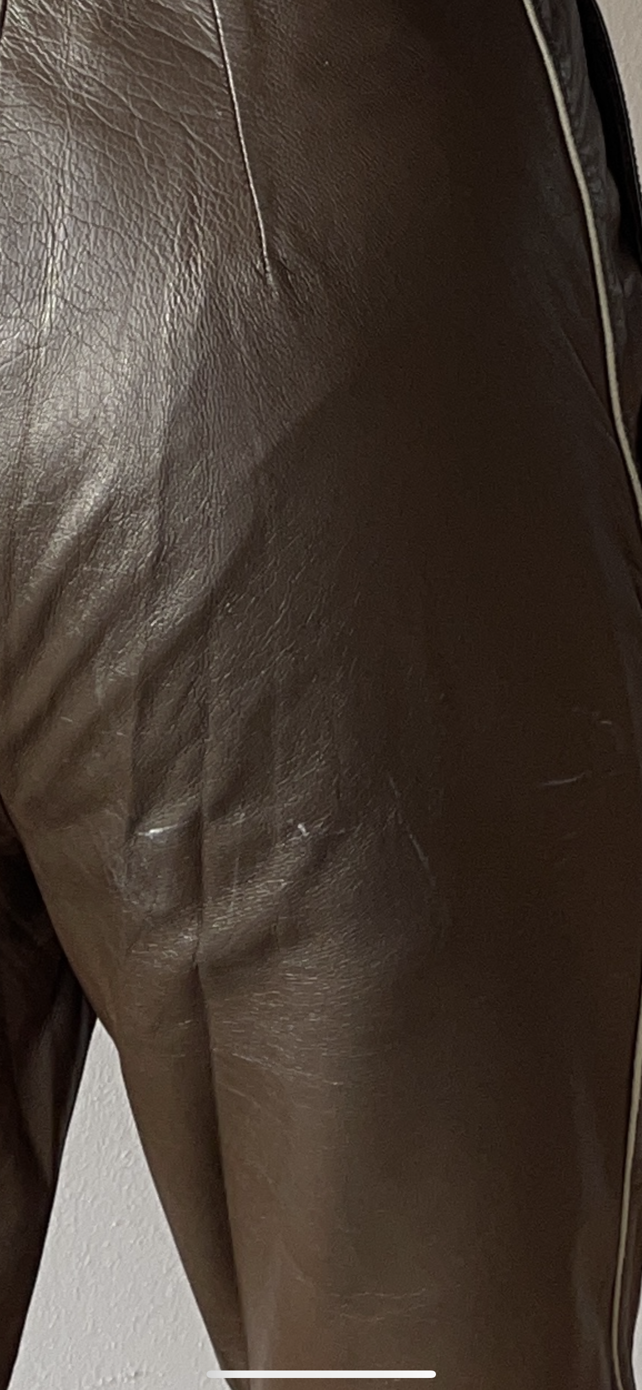 100 leather brown chocolate trousers