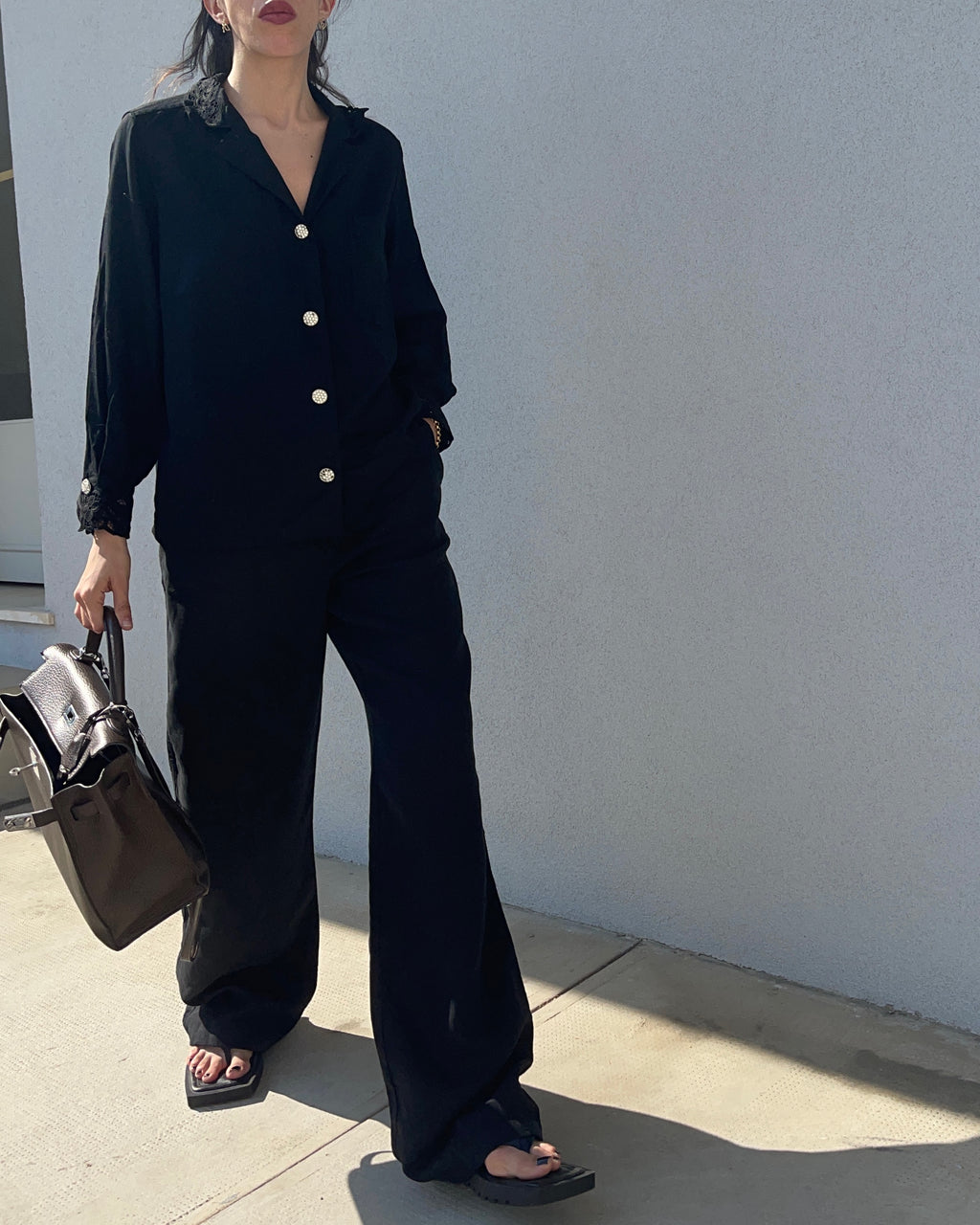 Cotton black shirt