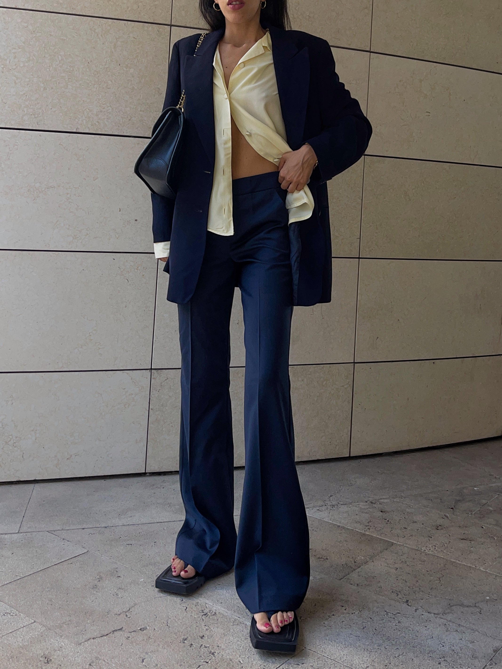 100% silk pale yellow shirt