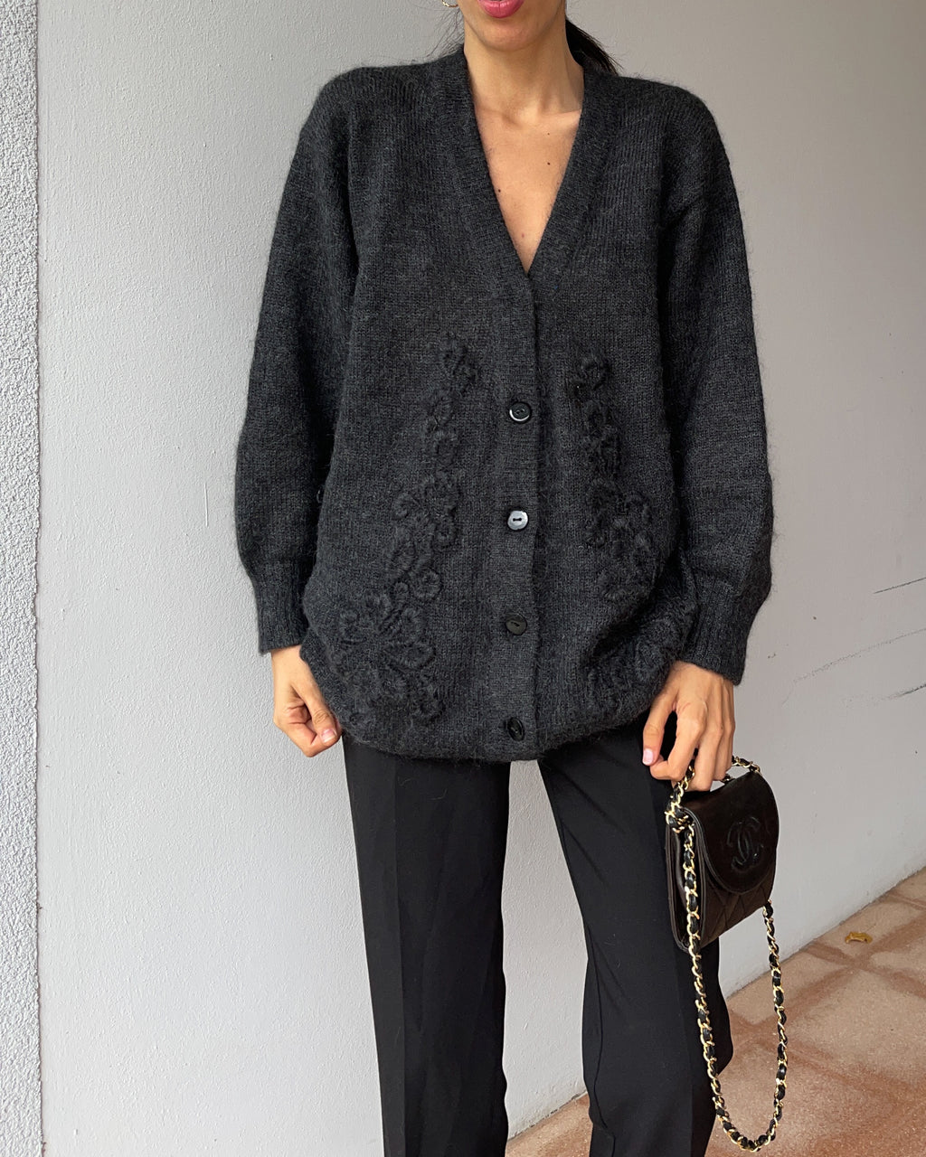 70 kid mohair cardigan