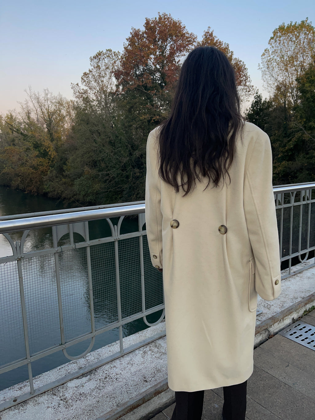 Cappotto bianco panna