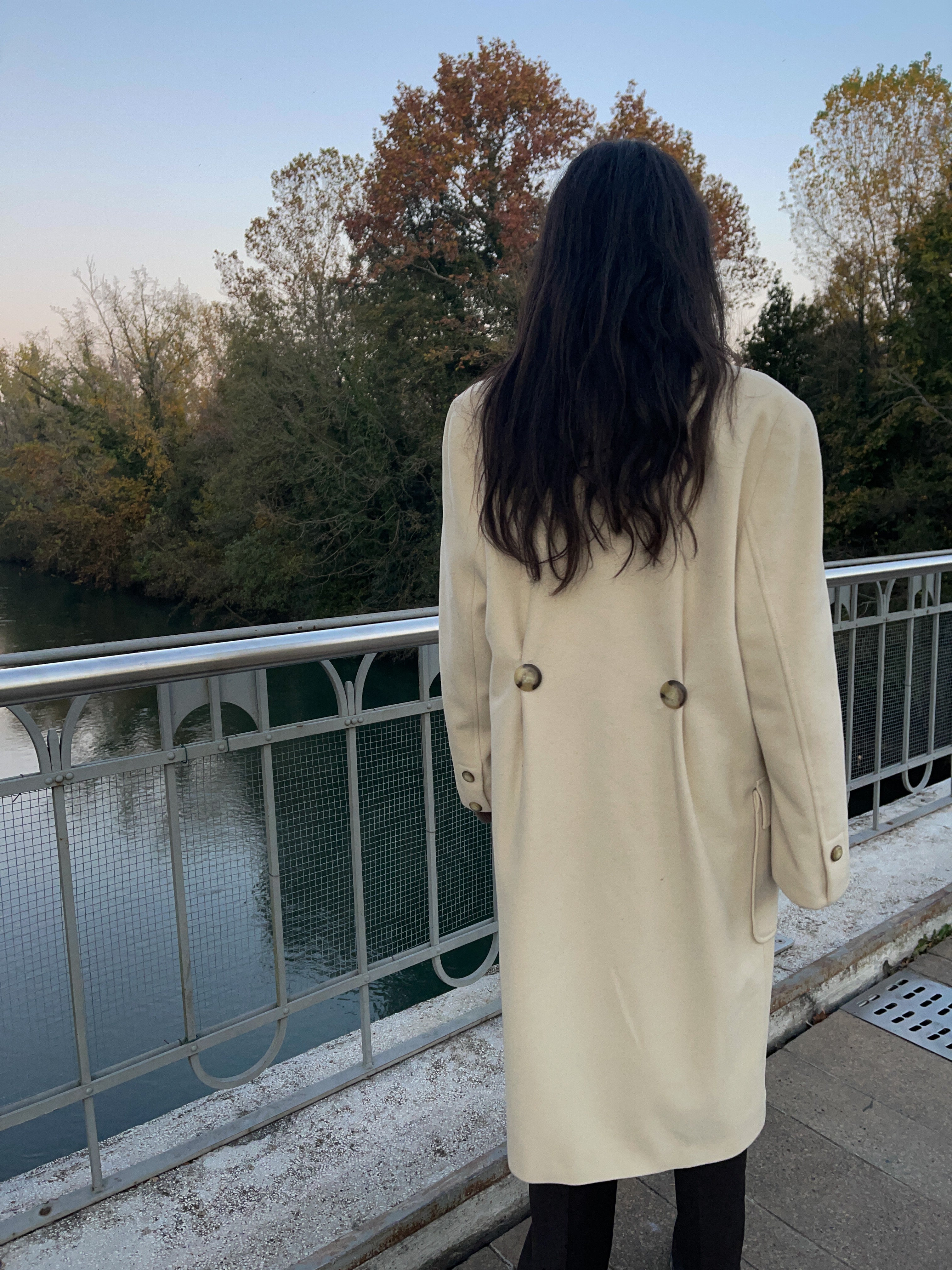 Cappotto bianco panna