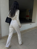White rifle jeans