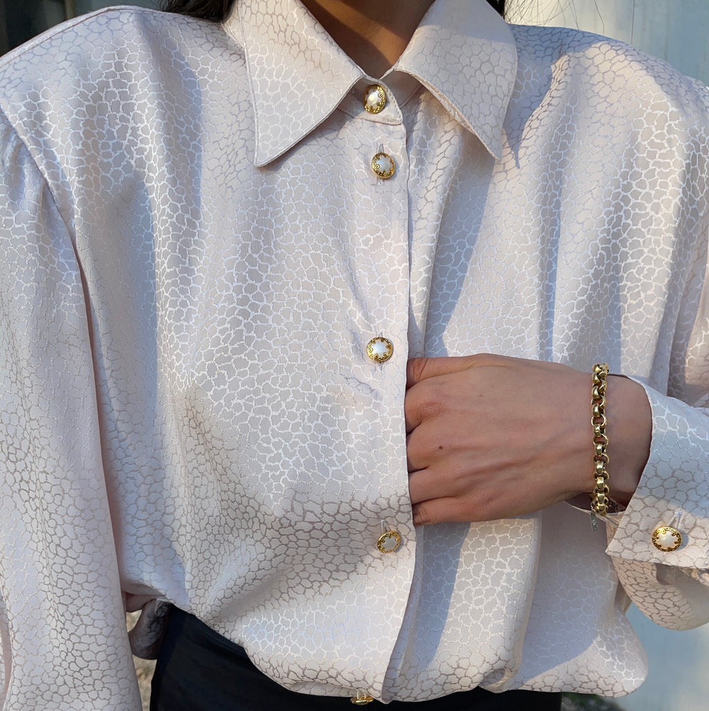 100% JACQUARD SILK SHIRT