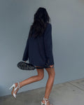 Blue wool blazer