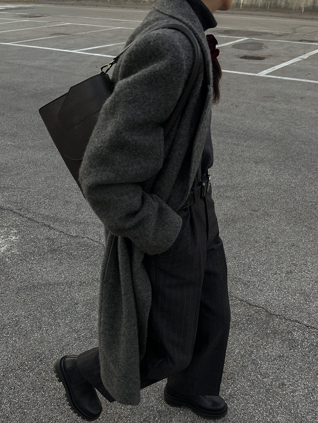 Grey wool coat