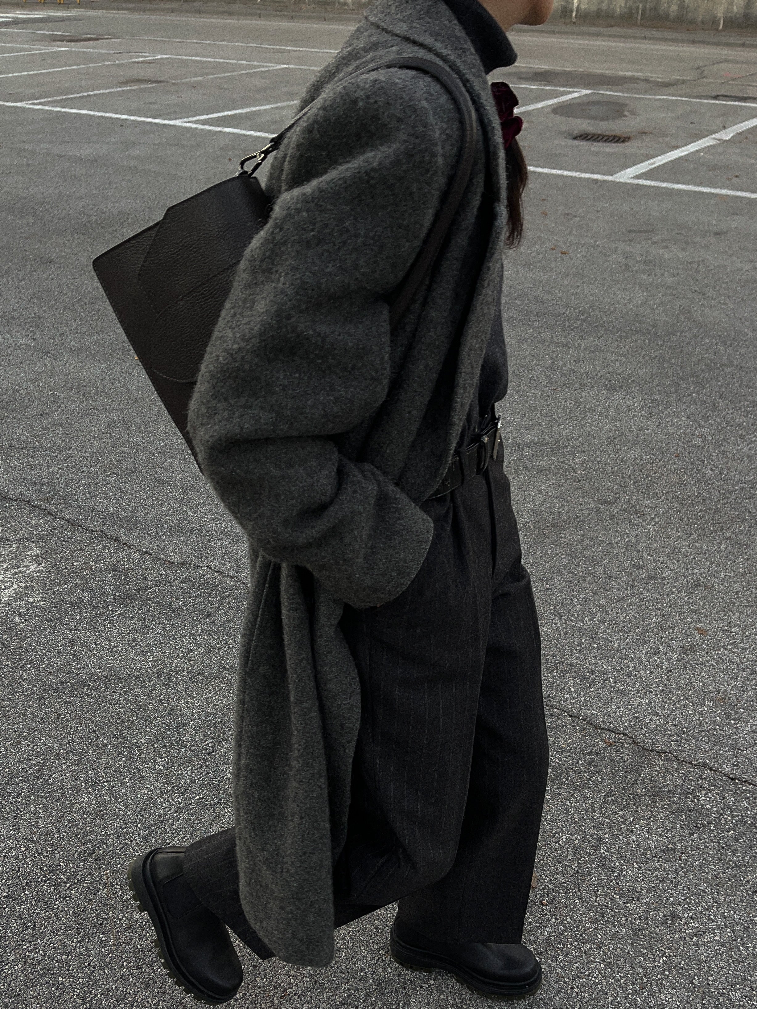 Grey wool coat