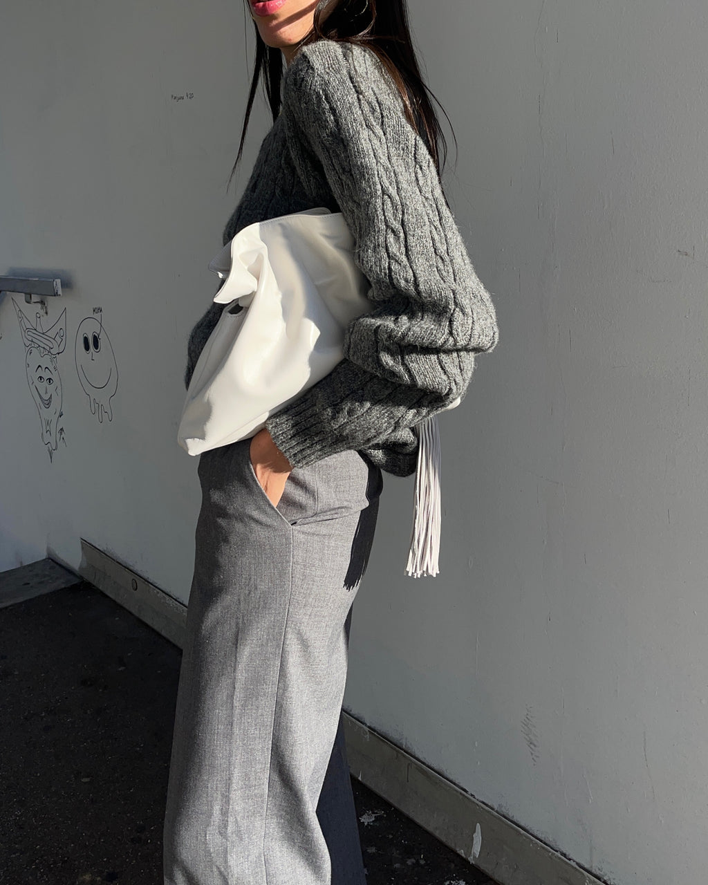 Grey wool jumper