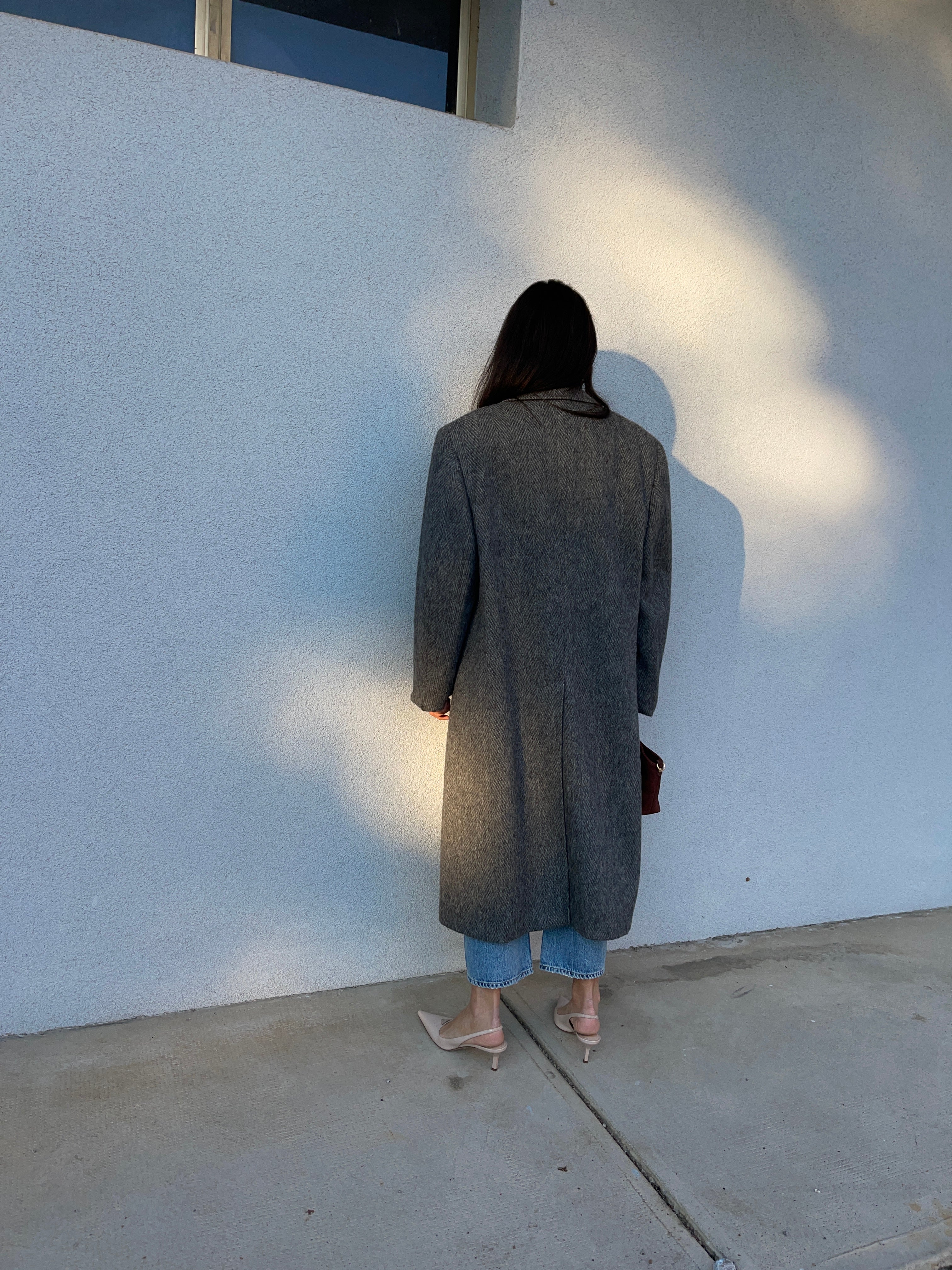 Spigato mohair coat