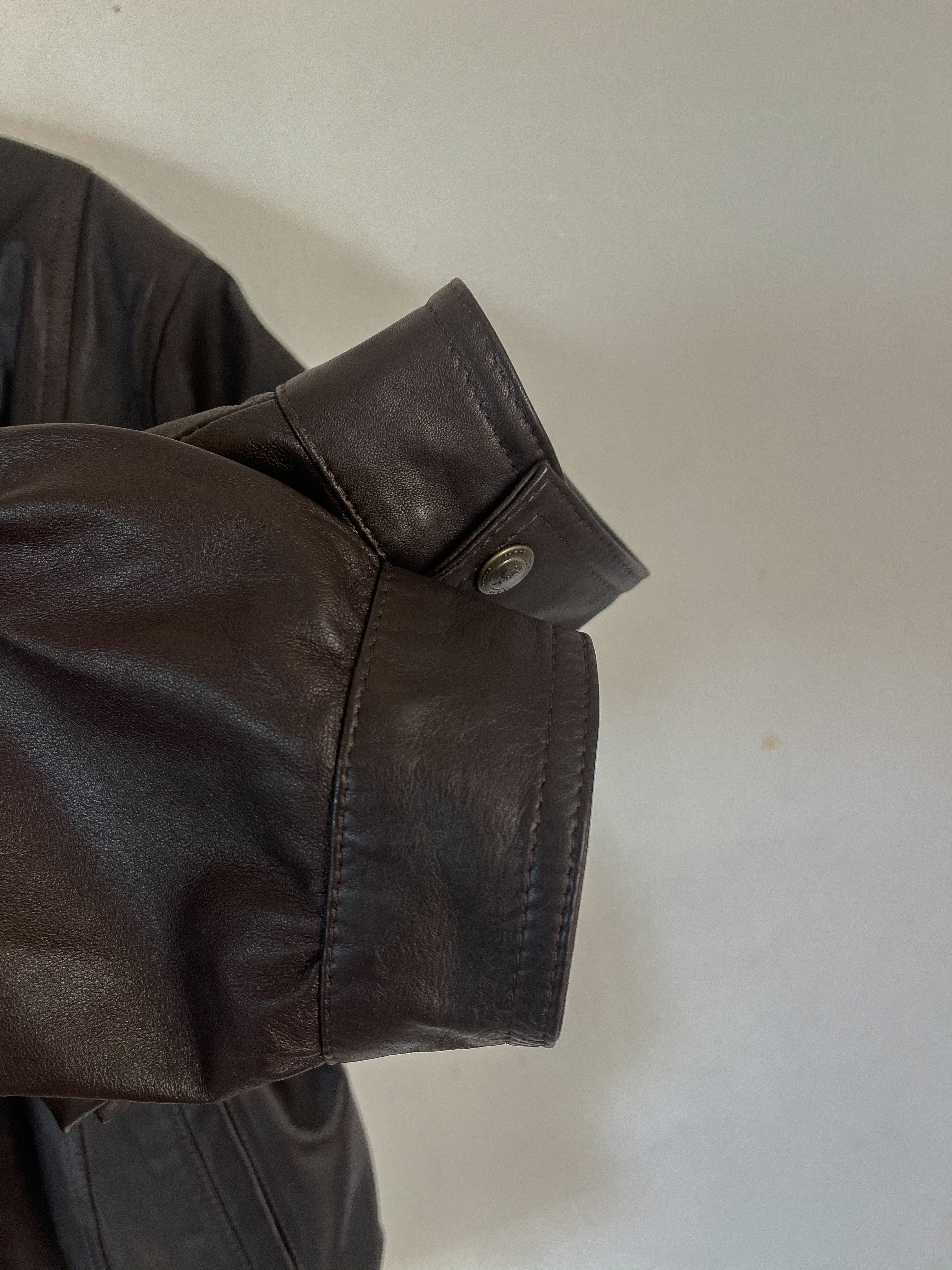 Nappa leather bomber jacket