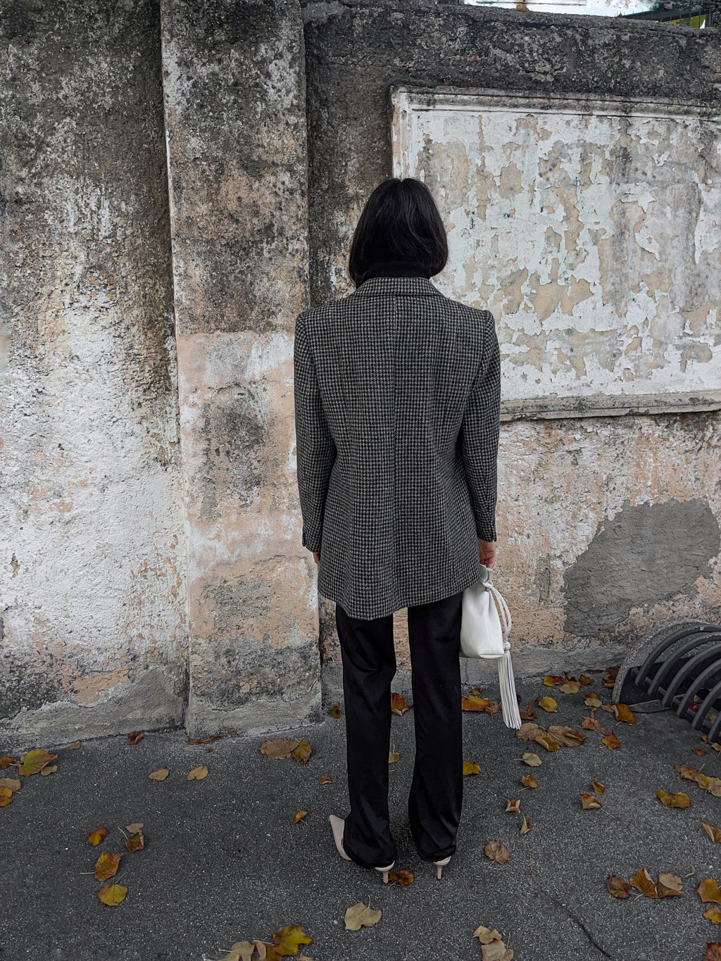 Pied de poule wool blazer