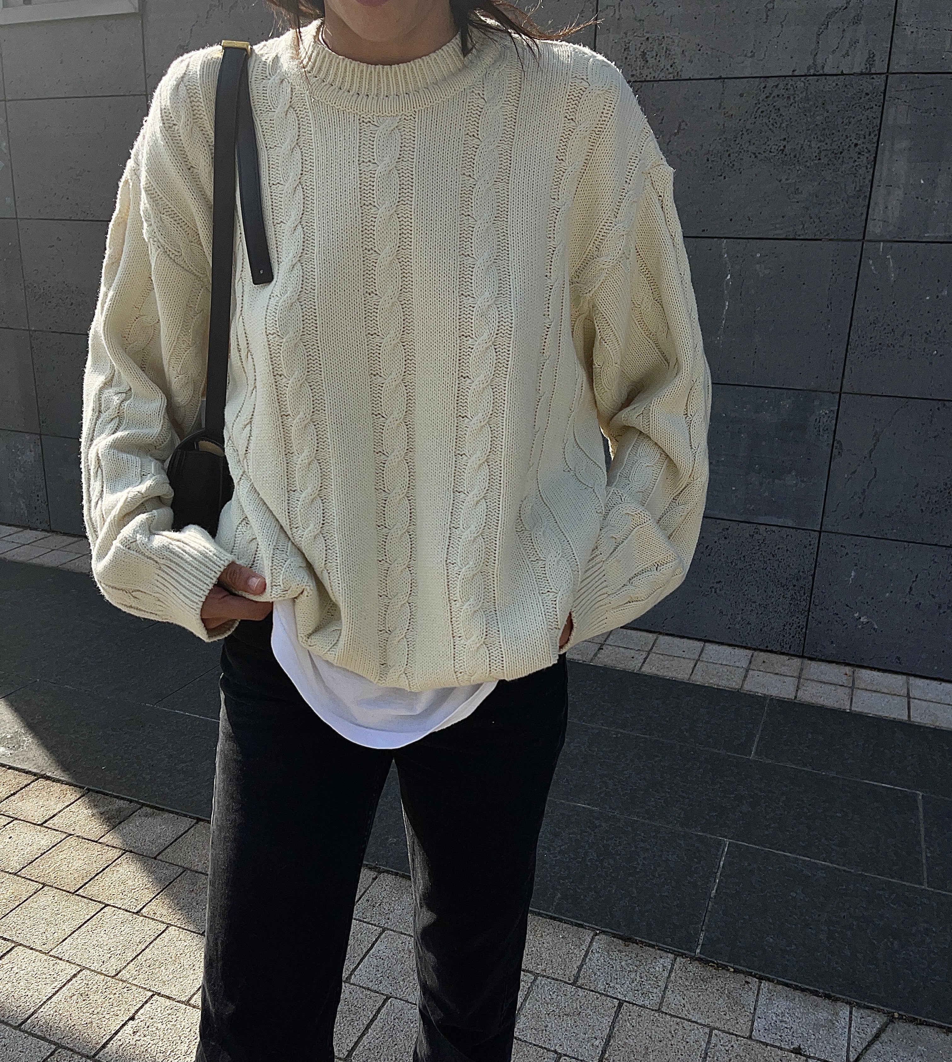 Cable knit jumper