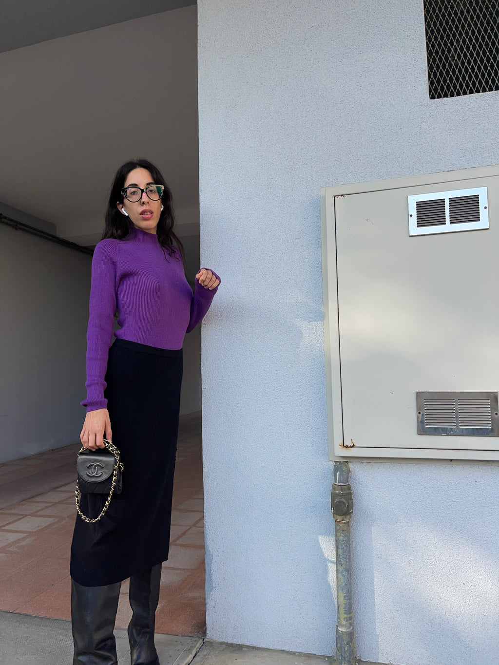 Violet merino jumper