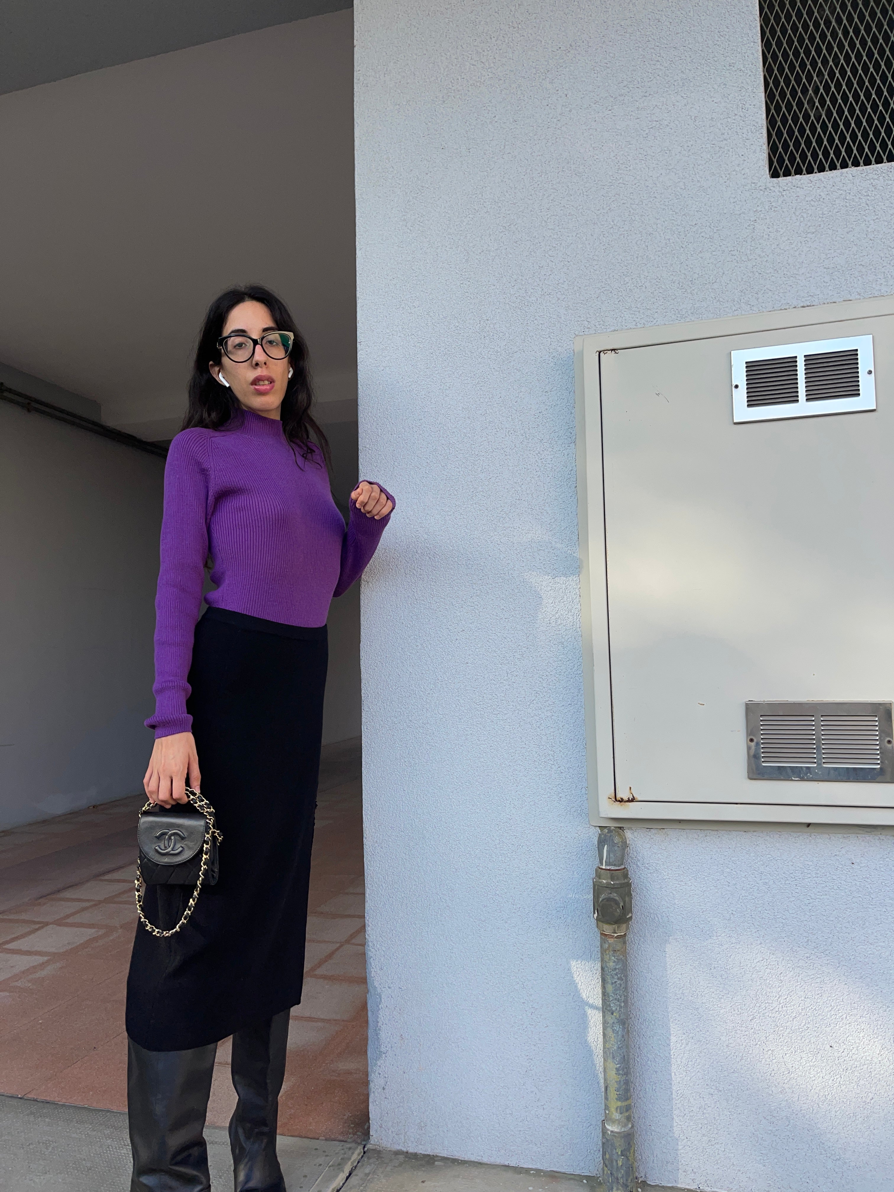 Violet merino jumper
