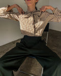 Bow silk shirt