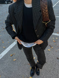 Gessato grey blazer